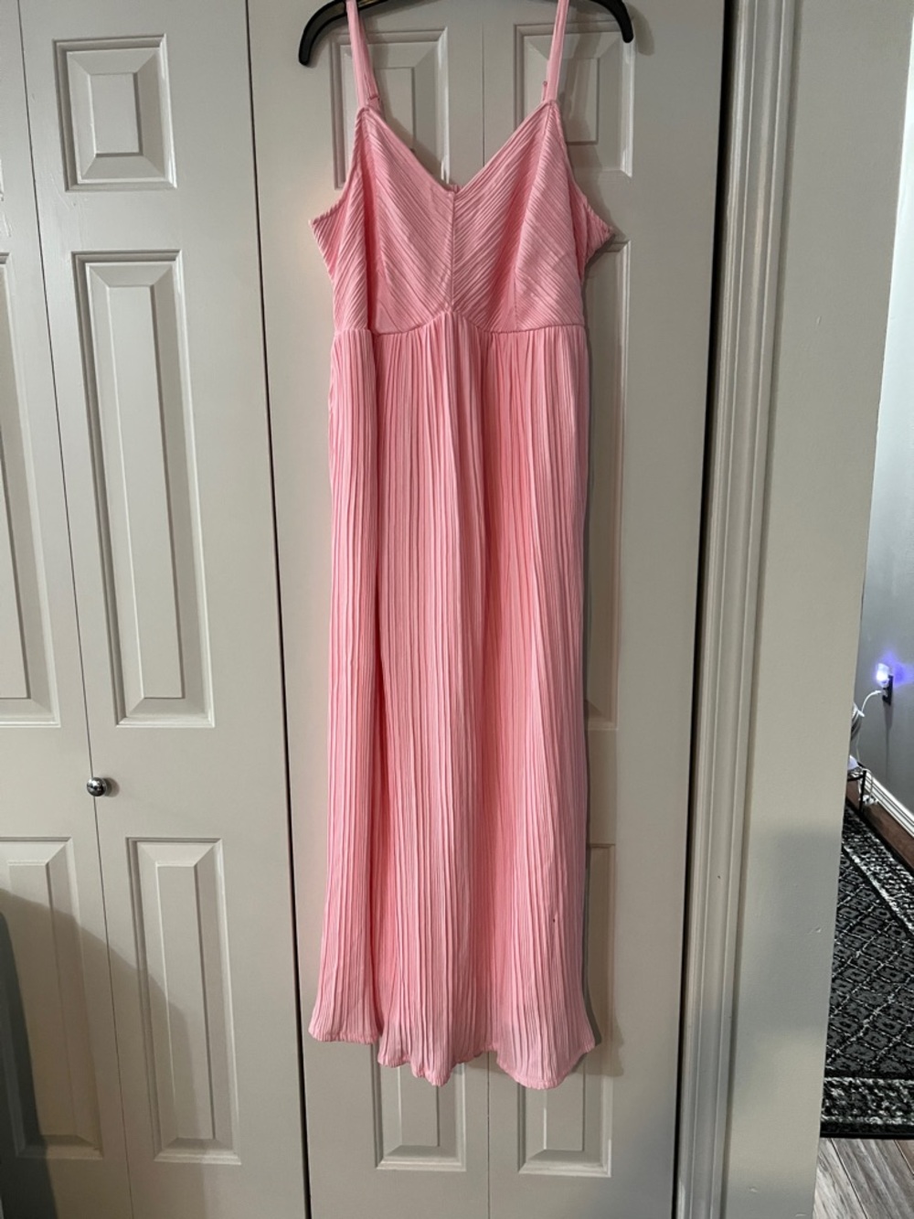 torrid Blush Pink Pleated Maxi Dress with V-Neck